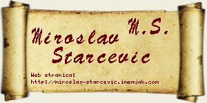 Miroslav Starčević vizit kartica